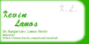 kevin lamos business card